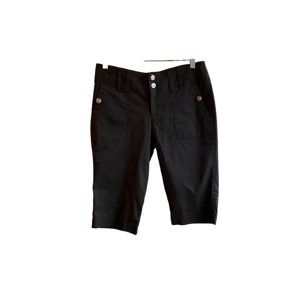INC, international concepts, embellished, black Bermuda shorts, size 4